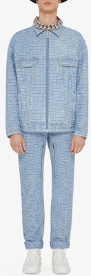 GIVENCHY Logo Jacquard Jeans Ritsleting Kasual Biru Muda BM50W250P9-452 Shop GIVENCHY Logo Jacquard Jeans Ritsleting Kasual Biru Muda BM50W250P9-452