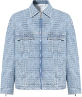 GIVENCHY Logo Jacquard Pattern Denim Jacket Blue BM00Q550P9-452 GIVENCHY Logo Jacquard Pattern Denim Jacket Blue BM00Q550P9-452