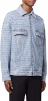 Shop 纪梵希Logo提花图案蓝色牛仔夹克 BM00Q550P9-452