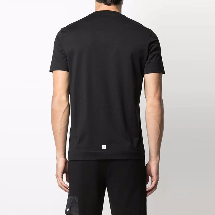 Purchase Givenchy 男士黑色字母印花休閒圓領T恤 BM713Y3Y6B-001