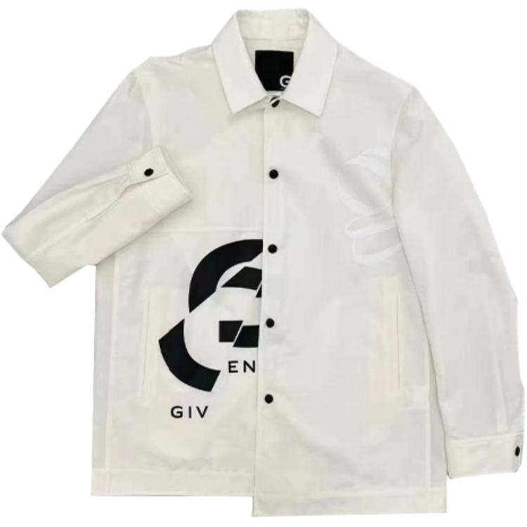 Givenchy Logo Letter Print Irregular Jacket White 3SGHH159241-530