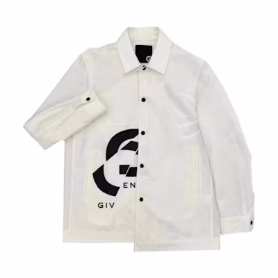 Givenchy Logo Letter Print Irregular Jacket White 3SGHH159241-530