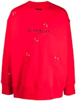 Givenchy Logo Letter Print Pullover Sweatshirt Red. BMJ0B83Y69-600 Givenchy Logo Letter Print Pullover Sweatshirt Red. BMJ0B83Y69-600