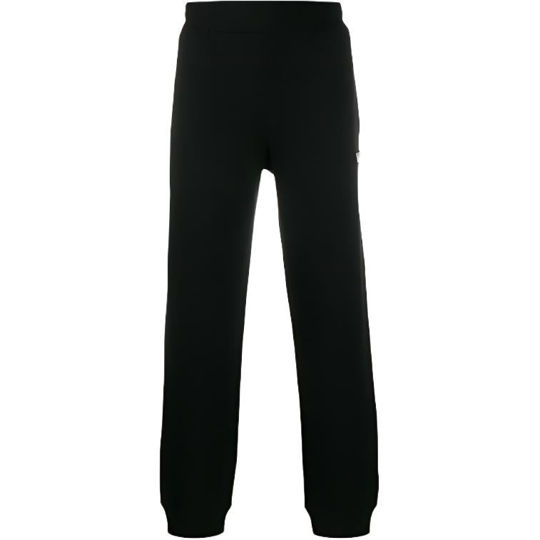 Givenchy Logo Patch Black Knit Jogger Pants Casual Sportswear. BM50HB30GE-001