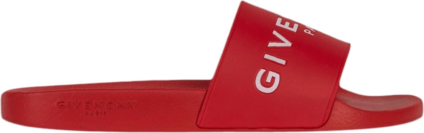 givenchy-logo-pool-slide-red