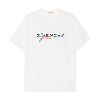 Givenchy Logo Print Crew Neck T-Shirt White BM70RL3002-100