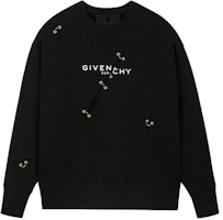 GIVENCHY Logo Print Crewneck Long Sleeve Sweatshirt Mens Black BMJ0B83Y69-001 GIVENCHY Logo Print Crewneck Long Sleeve Sweatshirt Mens Black BMJ0B83Y69-001
