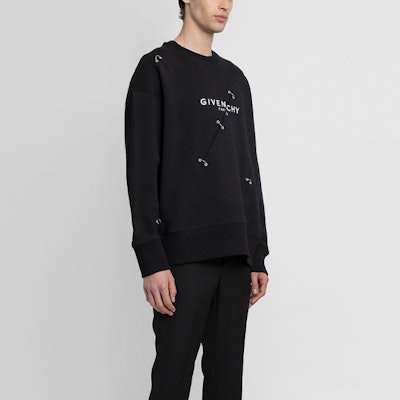 紀梵希 男士黑色長袖圓領印花衛衣 BMJ0B83Y69-001 Details for 紀梵希 男士黑色長袖圓領印花衛衣 BMJ0B83Y69-001