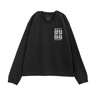 Givenchy Logo Print Crewneck Pullover Sweatshirt Black () BM71KP3YEL-001