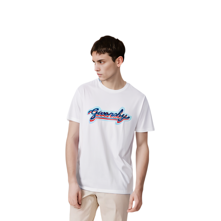 Purchase 紀梵希 白色Logo印花圓領短袖T恤 BM71123002-100