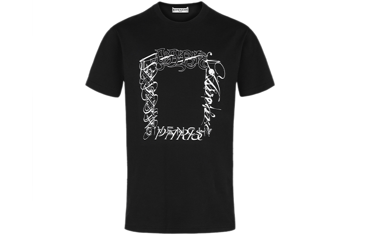 Givenchy Logo Print Short Sleeve T-Shirt Black BM70WP3002-001