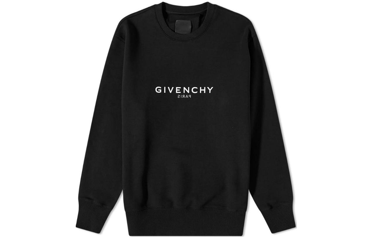Givenchy Logo Printed Crewneck Sweatshirt  Black. BMJ0CB3Y6A-001
