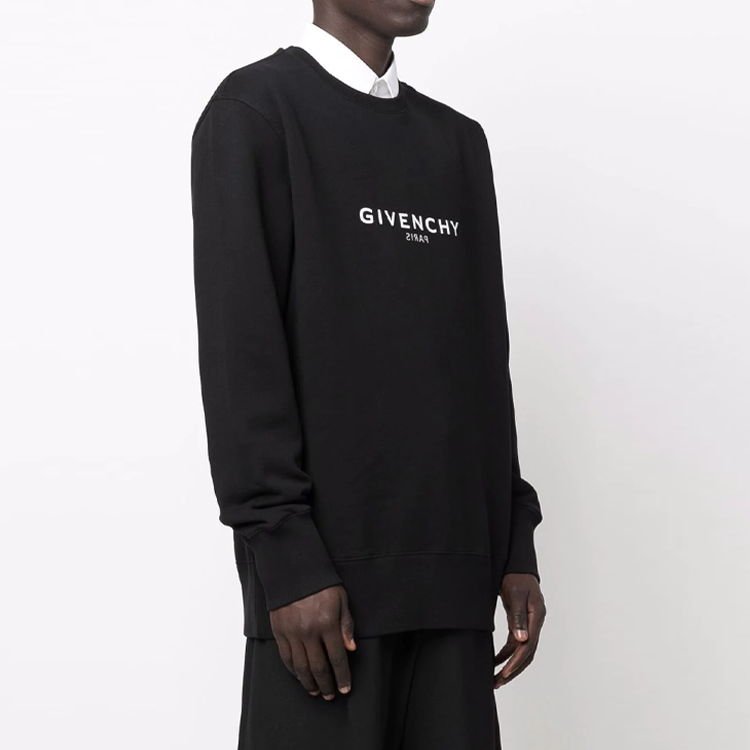 Purchase Givenchy 黑色Logo印花圓領長袖上衣. BMJ0CB3Y6A-001