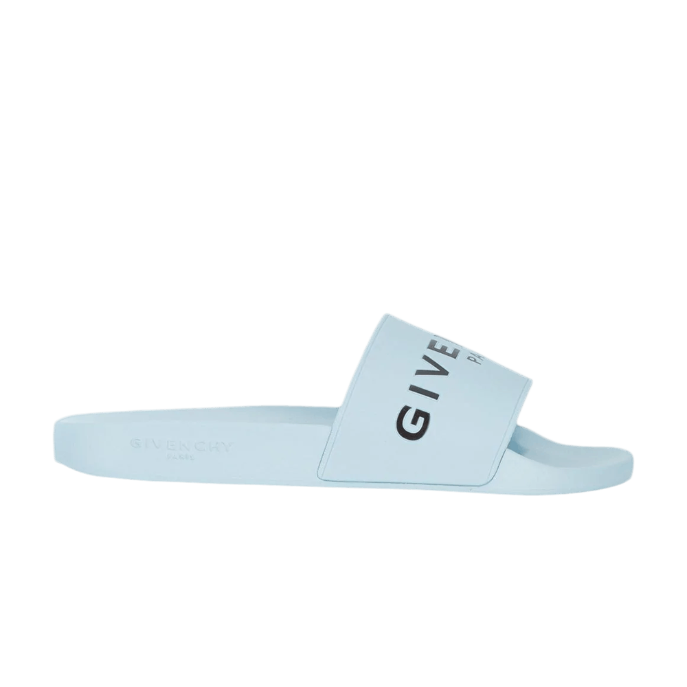 Buy 纪梵希 Logo 皮蓝色拖鞋 BM08070894-453