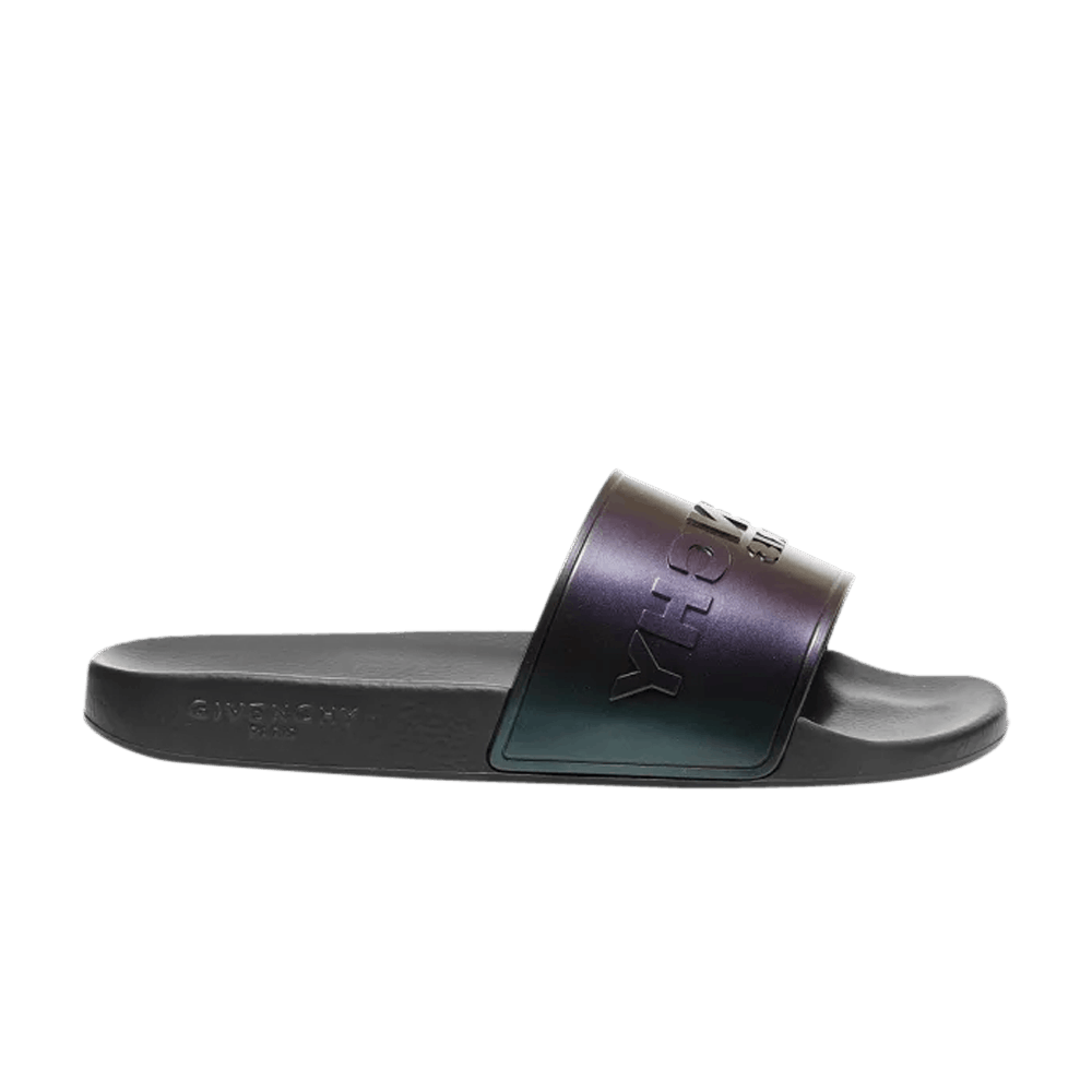 Givenchy Logo Slide 'Black Iridescent Blue'