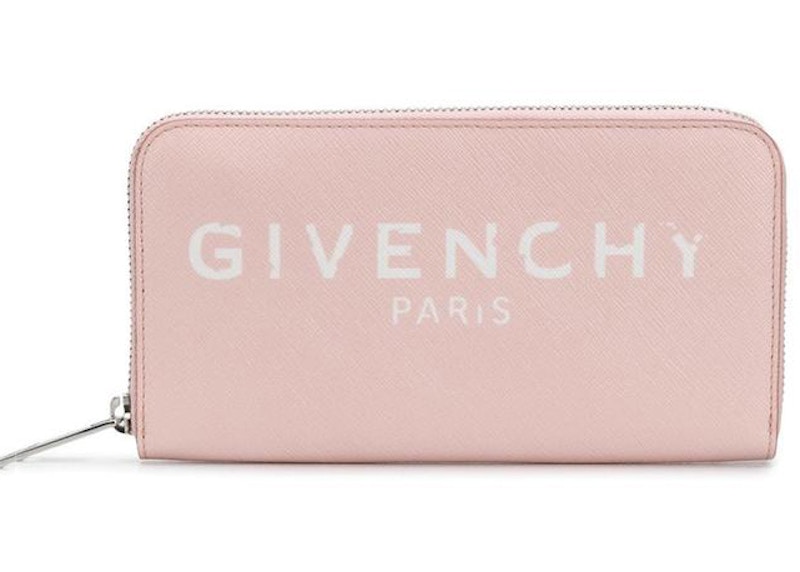 Givenchy Logo Zip Around Wallet Light Pink