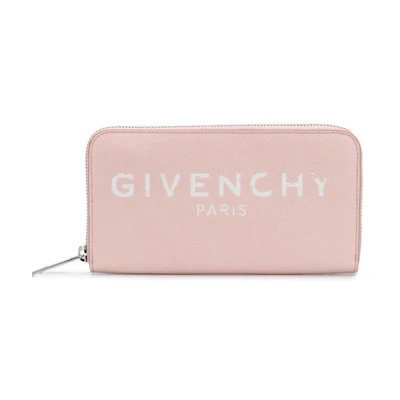 Givenchy Logo Zip Around Wallet Light Pink