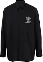Order Givenchy Long Sleeve Shirt with Logo Print and Button Closure - Black BM60QJ1Y9R-001