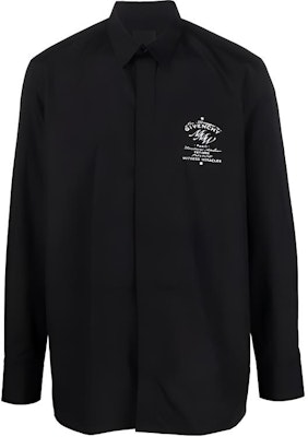 Givenchy Baju Lengan Panjang Logo Cetak dengan Butang - Hitam BM60QJ1Y9R-001 Order Givenchy Baju Lengan Panjang Logo Cetak dengan Butang - Hitam BM60QJ1Y9R-001