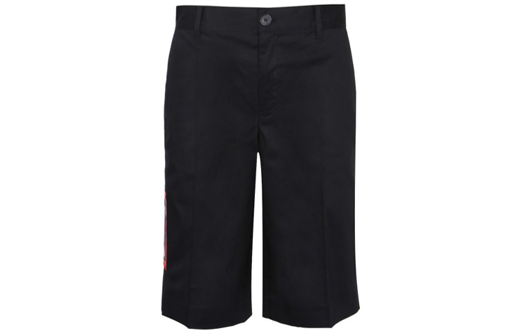 Givenchy Loose Fit Shorts with Graphic Patch Design - Black. BM502H101U-001