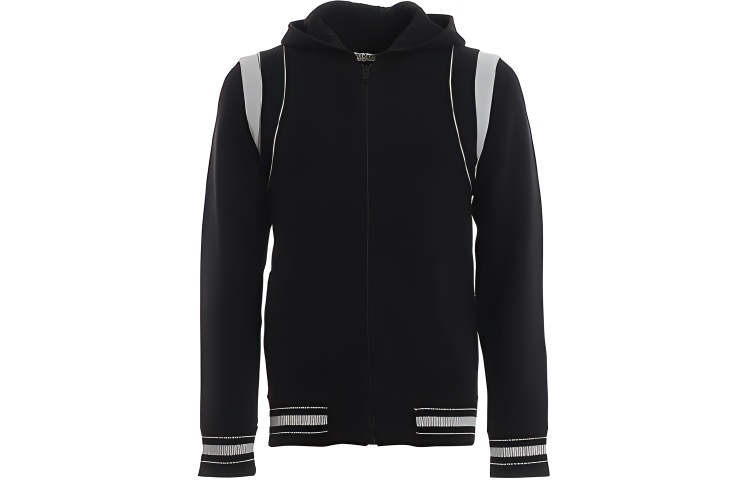 Givenchy Loose Fit Zip-Up Hoodie Jacket Black BM00FX4Y5A-002
