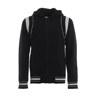 Givenchy Loose Fit Zip-Up Hoodie Jacket Black BM00FX4Y5A-002