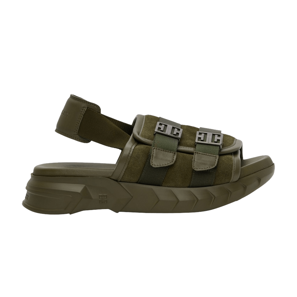 Givenchy Marshmallow Bridle Slingback Sandal 'Olive Green' BH301BH0WQ