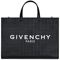 Givenchy Medium G Tote Shopping Bag In 4G Coated Canvas Black Givenchy Medium G Tote Shopping Bag In 4G Coated Canvas Black