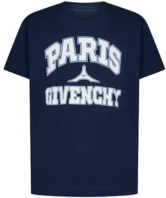 ジバンシィ メンズ ブルー ロゴ レタープリント クルーネック カジュアル Tシャツ BM716N3YE3-499 Buy ジバンシィ メンズ ブルー ロゴ レタープリント クルーネック カジュアル Tシャツ BM716N3YE3-499