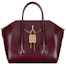 Buy Givenchy Mini Antigona Lock Bag In Box Leather Oxblood Red