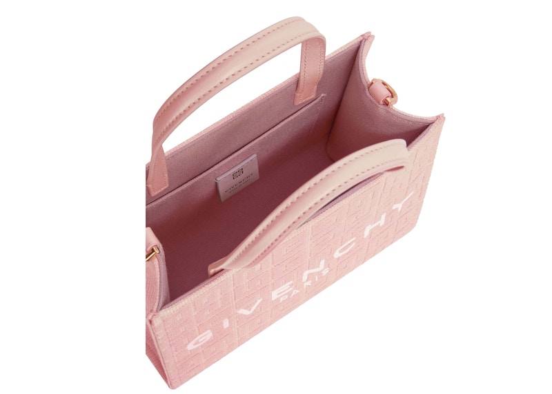 Lookbook Bolsa de Mano Mini G-Tote Givenchy en Lona Bordada 4G Rosa.