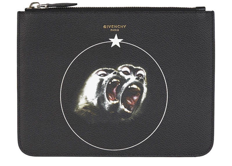 Givenchy Monkey Brothers Zipped Pouch Large Black