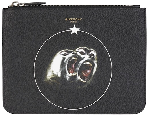Givenchy Monkey Brothers Zipped Pouch Large Black Buy Givenchy Monkey Brothers Zipped Pouch Large Black