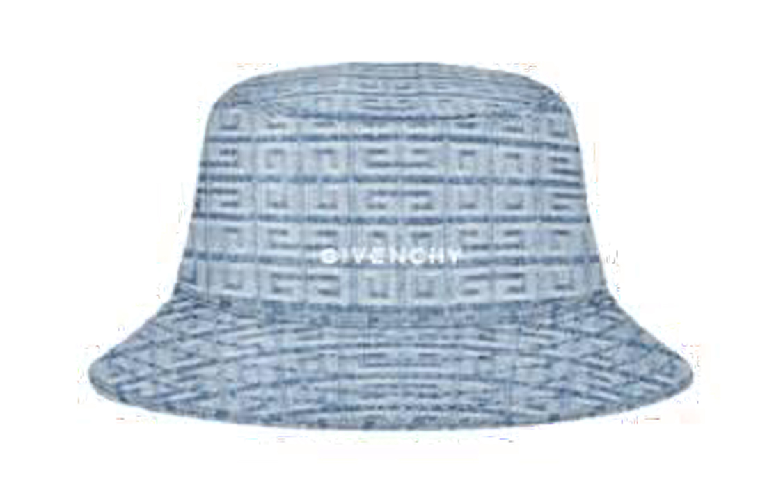 Givenchy Monogram Embroidered Cotton Bucket Hat Blue BPZ05BP0NR452