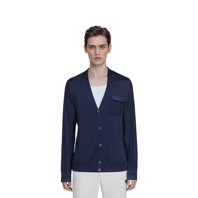 Purchase 纪梵希海军蓝纯羊毛V领开衫毛衣 14S7502521-410
