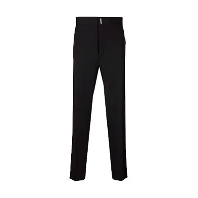 GIVENCHY Navy Blue Straight-Leg Casual Button Pants. BM50TJ100H-001