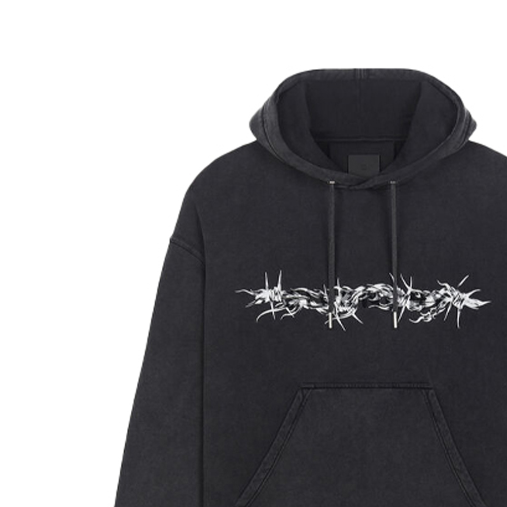 Details for Givenchy Baju Sejuk Lelaki Oversized Hitam Bersulam. BMJ0D53Y69-001