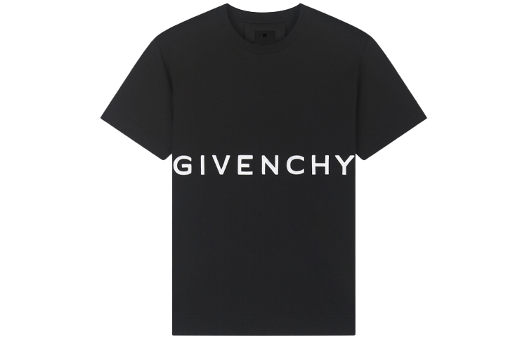 Givenchy Oversized Letter Logo Black T-Shirt . BM71543Y6B-001