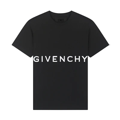 Givenchy Oversized Letter Logo Black T-Shirt . BM71543Y6B-001
