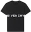 Order Givenchy Baju-T Hitam Logo Huruf Besar. BM71543Y6B-001