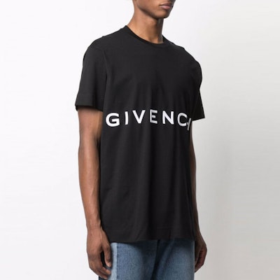 Givenchy Baju-T Hitam Logo Huruf Besar. BM71543Y6B-001 Details for Givenchy Baju-T Hitam Logo Huruf Besar. BM71543Y6B-001