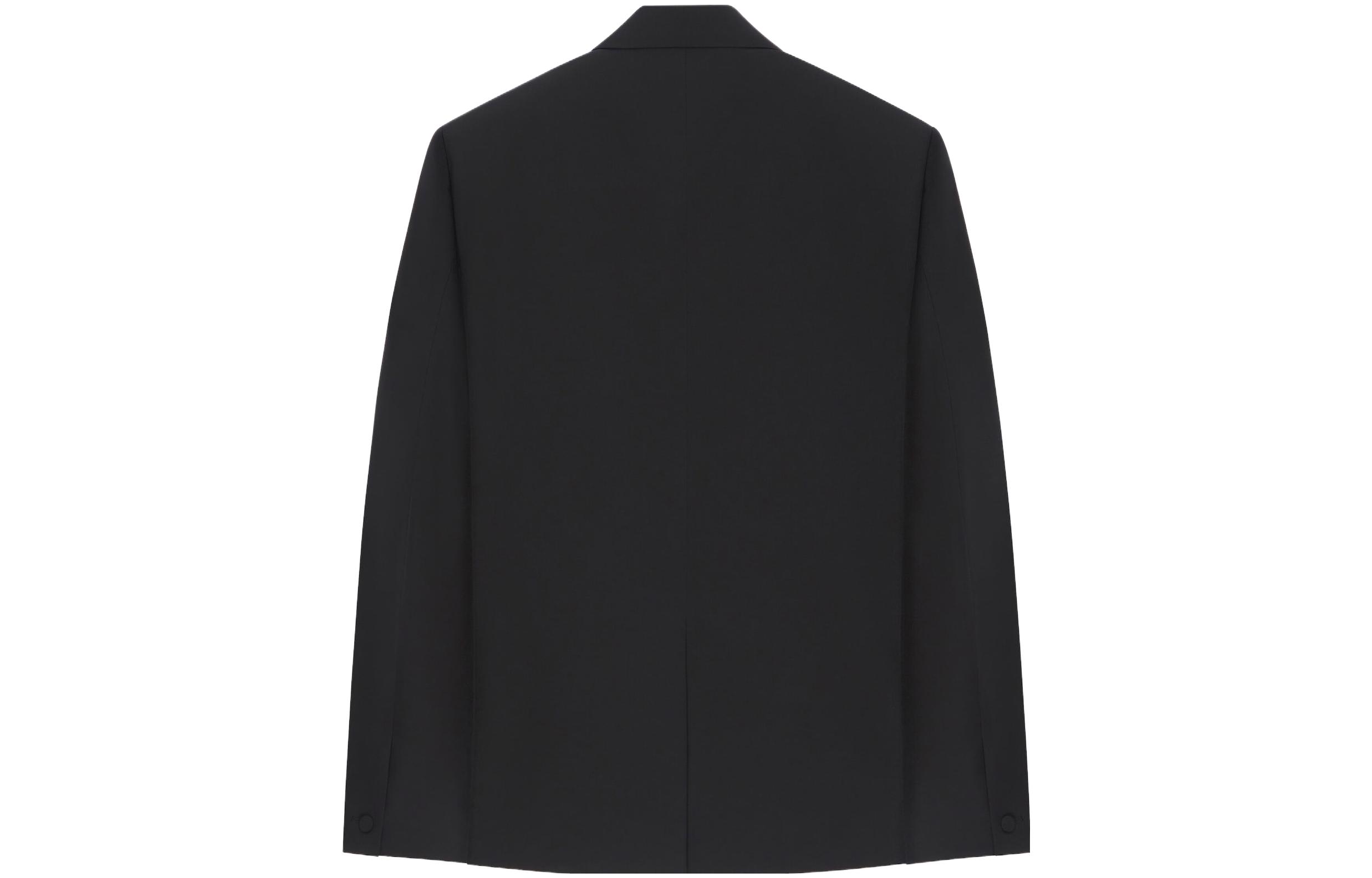 Lookbook 지방시 오버사이즈 울 플란넬 자켓 (새틴 칼라) - 블랙 BM30EA14XM-001