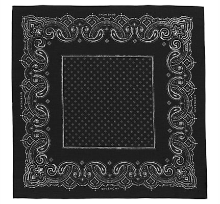 Givenchy Paisley Print Pocket Square Black Buy Givenchy Paisley Print Pocket Square Black