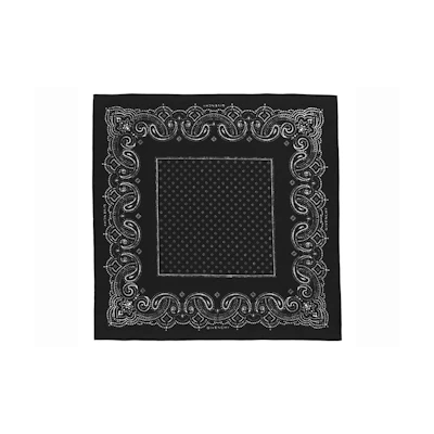 Givenchy Paisley Print Pocket Square Black