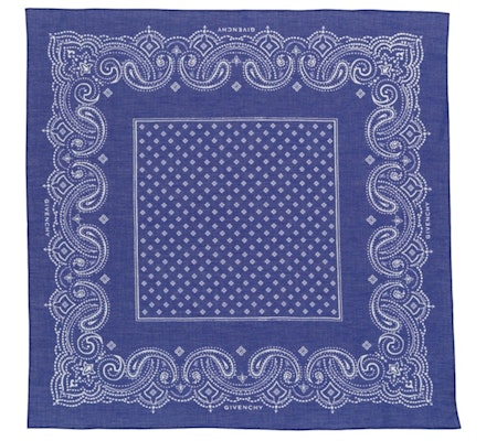 Givenchy Paisley Print Pocket Square Blue Buy Givenchy Paisley Print Pocket Square Blue