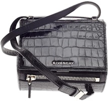 Givenchy Pandora Box Messenger Crocodile Embossed Mini Black Givenchy Pandora Box Messenger Crocodile Embossed Mini Black