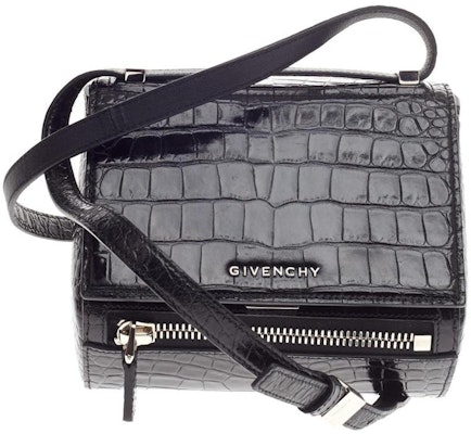 Givenchy Pandora Box Messenger Crocodile Embossed Mini Black Buy Givenchy Pandora Box Messenger Crocodile Embossed Mini Black