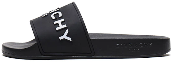 Givenchy Paris Flat Sandals Black White BH300HH0EP-001 Givenchy Paris Flat Sandals Black White BH300HH0EP-001