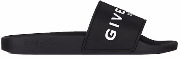 Givenchy Paris Flat Sandals Black White BH300HH0EP-001 Givenchy Paris Flat Sandals Black White BH300HH0EP-001