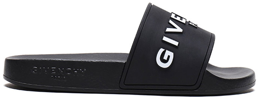 Givenchy Paris Flat Sandals Black White BH300HH0EP-001 Order Givenchy Paris Flat Sandals Black White BH300HH0EP-001